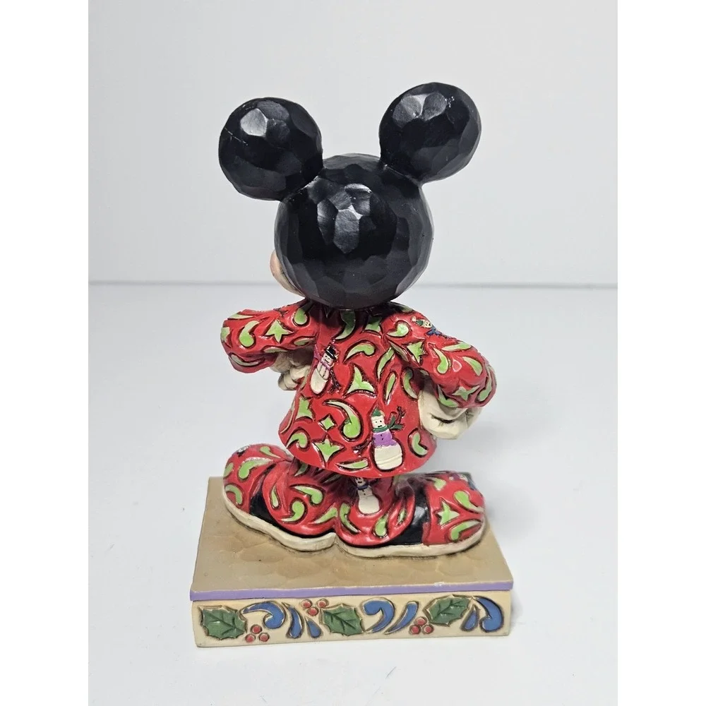 Jim Shore Disney Traditions Magical Morning Mickey Christmas Pajamas Figurine - Picture 4 of 8
